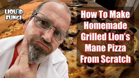 lion's mane pizza, mushroom pizza, ninja oven, how to cook lion's mane, prepare lion's mane, lion's mane food