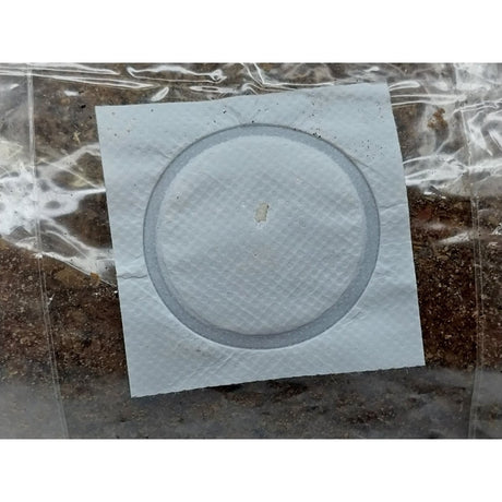 breathable filter patch on an autoclavable mushroom grow bag