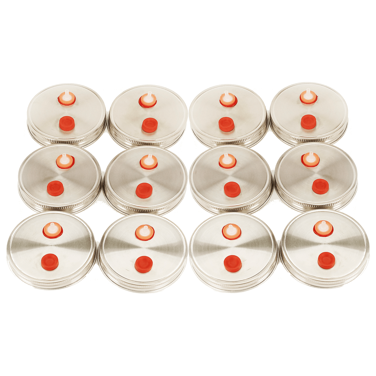 Liquid Culture Lid - Stainless Steel Metal Wide Mouth Mason Jar Lids