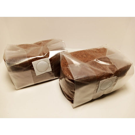 two pack of soy supplemented hardwood mushroom growing blocks for mycology