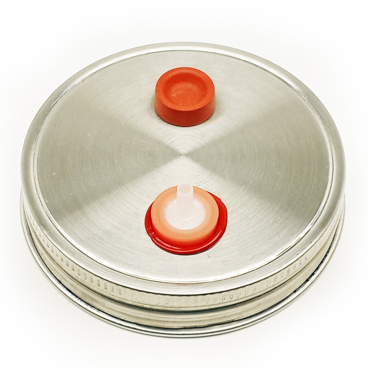 Liquid Culture Lid - Stainless Steel Metal Wide Mouth Mason Jar Lids