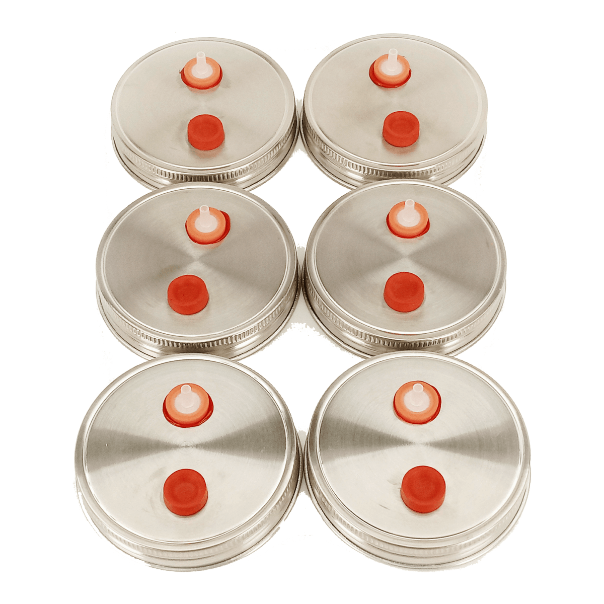 Liquid Culture Lid - Stainless Steel Metal Wide Mouth Mason Jar Lids