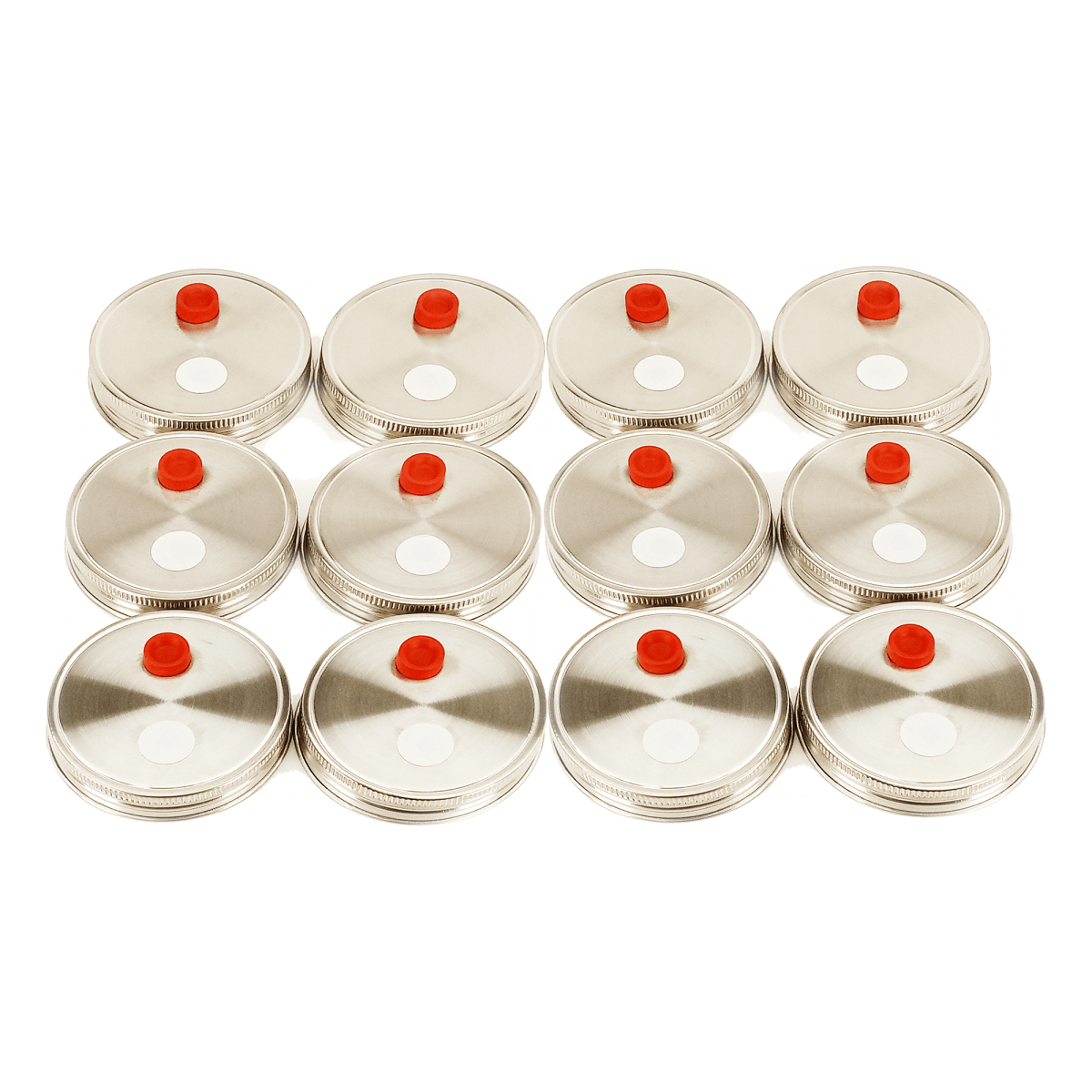 Grain Spawn Lid - Stainless Steel Metal Wide Mouth Mason Jar Lids