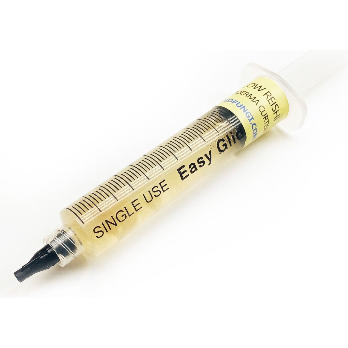 yellow reishi mushroom liquid culture syringe